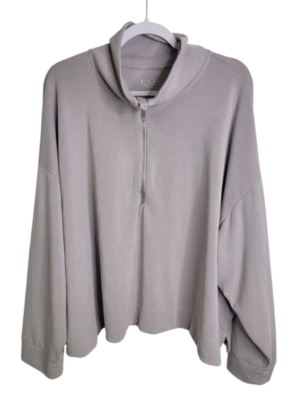 Athleta Womens 3X Plus Seasoft Tinsel Purple 1/4 Zip Pullover Athleisure - Picture 2 of 8